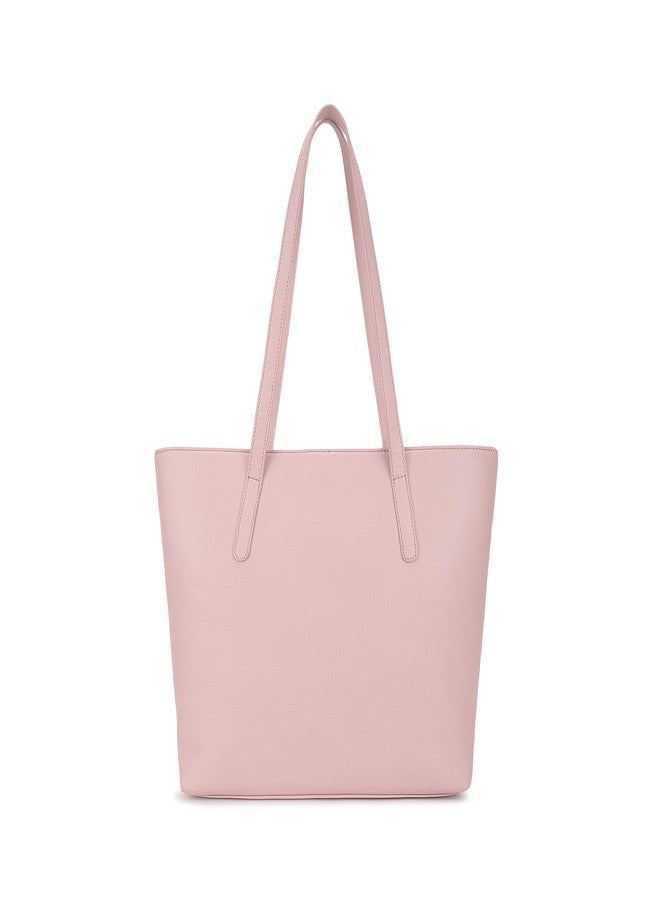 Fastrack Casual Laptop Tote Bag For Girls, Large Size With A Zipper Closure And Padded Laptop Compartment, Compatible With Laptops Up To 14 Inches, Double Handle Bag, Pink - Image 5